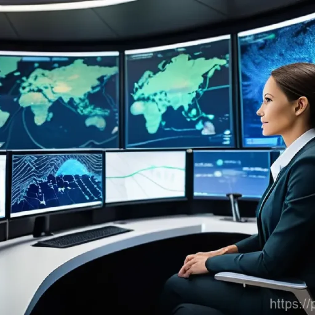 항공운항관리사 기술 트렌드 - Modern Aviation Dispatcher with AI Flight Management Systems**

A highly detailed, realistic image o...