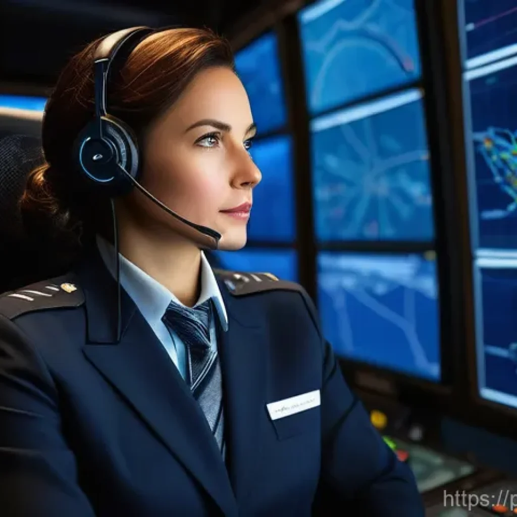항공운항관리사 직무 만족도 - **Prompt:** A highly detailed, realistic image of a male or female Flight Operations Manager, late 3...