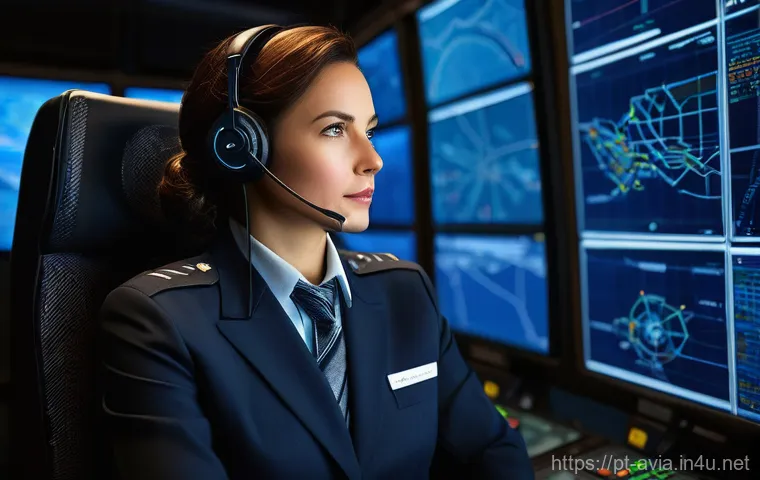 항공운항관리사 직무 만족도 - **Prompt:** A highly detailed, realistic image of a male or female Flight Operations Manager, late 3...