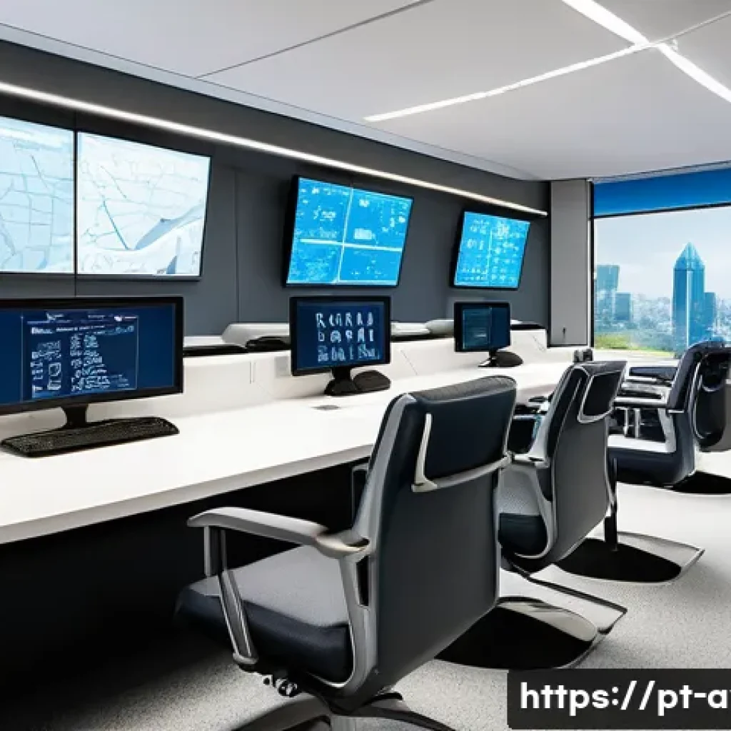 항공운항관리사 시험 장소 정보 - A modern examination center interior designed for air traffic controller tests in São Paulo, featuri...